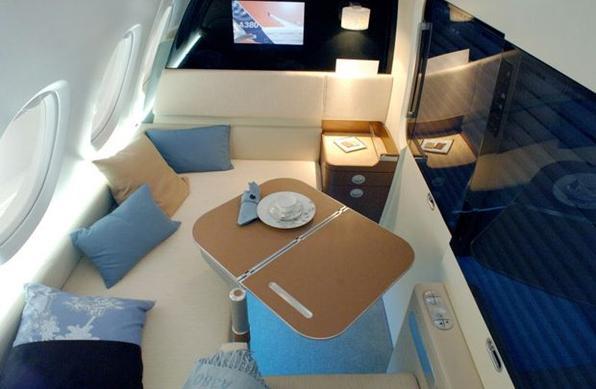 Interior das cabines do A380 - Airbus/Divulgação