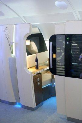 Cabines que garantem privacidade aos passageiros - Airbus/Divulgação