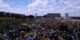 Em Brasília, manifestantes se reúnem na Esplanada dos Ministérios