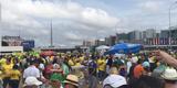 Em Brasília, manifestantes se reúnem na Esplanada dos Ministérios