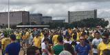 Em Brasília, manifestantes se reúnem na Esplanada dos Ministérios