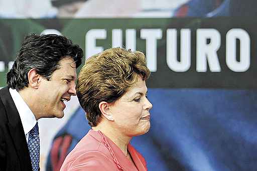 Haddad acompanhou a presidente Dilma Rousseff na inauguração de uma creche em Angra dos Reis (RJ): saída em alto estilo (Wilton Junior/AE)