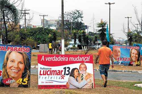 Com 67,7 mil eleitores, Valparaíso é o campeão em arrecadação, com R$ 646,7 mil: a atual prefeita disputa a reeleição com caixa de R$ 507,2 mil (Cadu Gomes/cb/d.a Press - 18/9/08 )