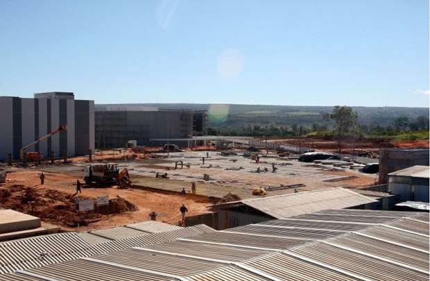 Obras do complexo do Datacenter, Banco do Brasil e Caixa Economica Federal no Parque Tecnologico Capital Digital (Dênio Simões/Divulgação)