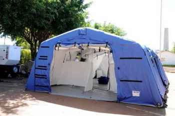Na tenda complementar, médicos fazem testes com resultados em até 10 minutos (Divulgação/Pedro Ventura/Agência Brasília)