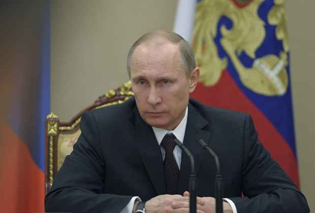 Vladimir Putin preside uma reunião do Conselho de Segurança, do Kremlin de Moscou  nesta sexta-feira (21/3) (Alexei Druzhinin / RIA Novosti / Kremlin/ Reuters)