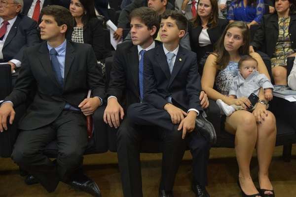 Filhos de Eduardo Campos participaram da homenagem ao pai (Fabio Rodrigues Pozzebom/Agência Brasil)