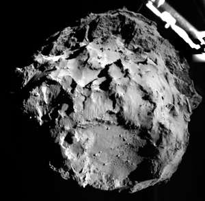 Foto feita pelo robô no momento em que se aproximava do cometa (REUTERS/ESA/Rosetta/Philae/ROLIS/DLR/Handout via Reuters)