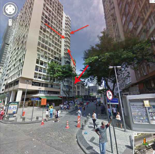 Imagem capturada pelo Google View mostram onde supostamente ficavam os edifícios