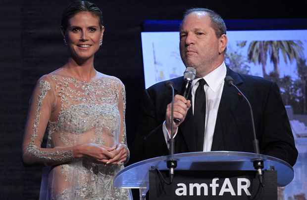 A Modelo Heidi Klum e o produtor de cinema Harvey Weinstein participaram do leilão