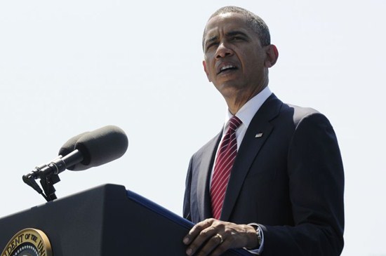 Presidente Barack Obama durante o 50 º aniversário da Guerra do Vietnã, em Washington