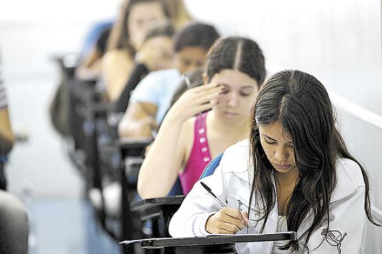 Estudantes na prova do Enem: associação reclama que deficientes não têm mesmas chances de outros candidatos