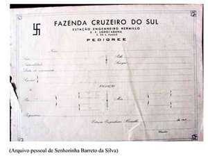 Suástica nazista pode ser vista em documentos da fazenda