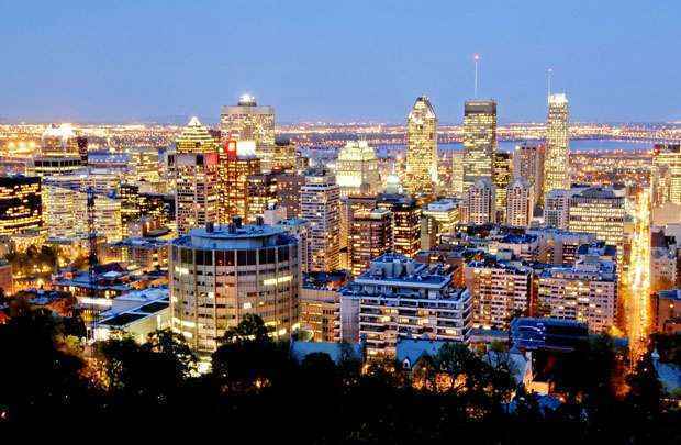 Vista do Parque Du Mont Royal da cidade de Montreal: nome tem origem nesse monte