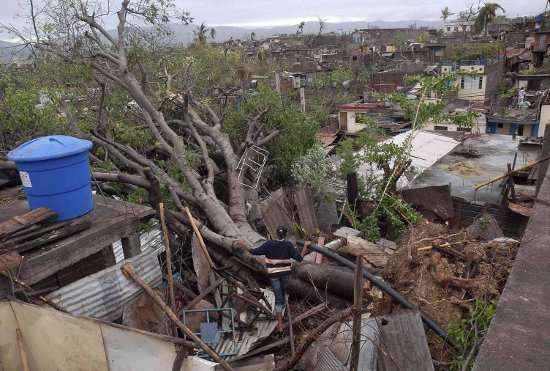 Casa destruída em Santiago de Cuba