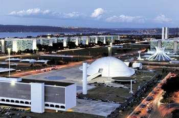 Vista da Esplanada dos Ministérios: Brasília passou para a segunda fase do concurso, que reúne 300 cidades de todo o mundo