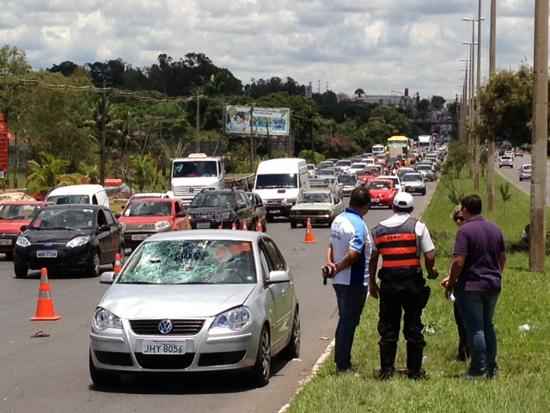 O motorista disse que não deu tempo de parar