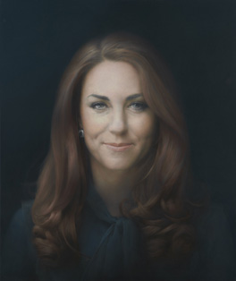 O quadro de Kate Middleton vai integrar a sala dedicada à família real britânica