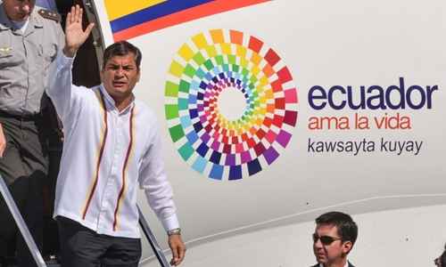 O presidente do Equador, Rafael Correa