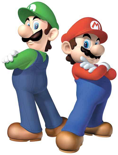 Mario (D) e seu irmão, Luigi: dupla de heróis faz com que amigos e irmãos brinquem de forma colaborativa