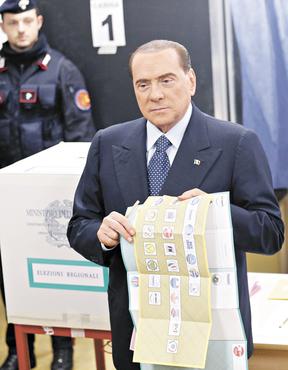 O ex-premiê Silvio Berlusconi, o Cavaliere da direita: ressurreição política