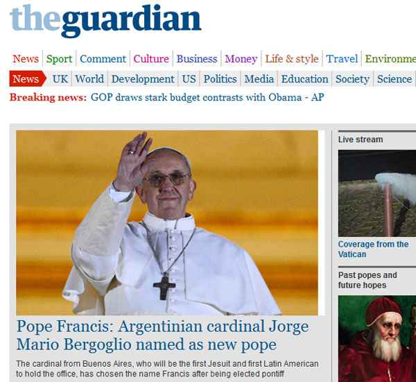 O argentino Clarín informa que Bergoglio recebeu menos 77 votos dos cardeais no conclave