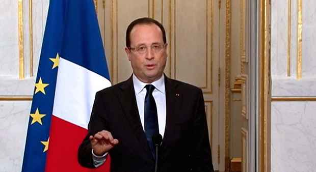 François Hollande em discurso depois reunião sobre escândalo de fraude fiscal envolvendo ministro do Orçamento