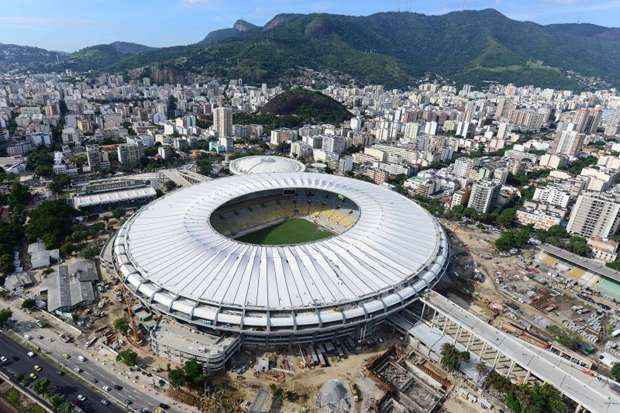 Vista aérea do estádio do Maracanã