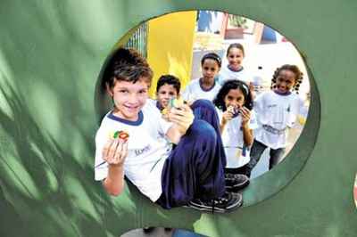 A turma do 5º ano da Escola Classe 304 Norte: lição de reciclagem