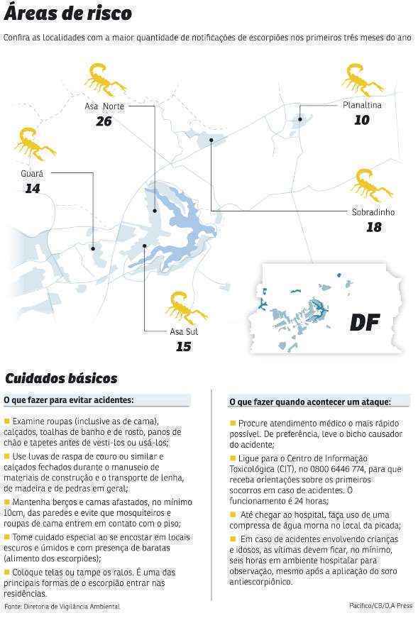 O inseto matou uma criança de um ano e seis meses em creche do Guará. A polícia decidiu ontem abrir investigação