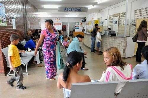 Recepção do hospital regional do Gama.