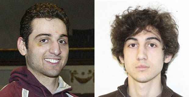 Tamerlan Tsarnaev (E), 26 anos e irmão Dzhokhar Tsarnaev, 19 anos