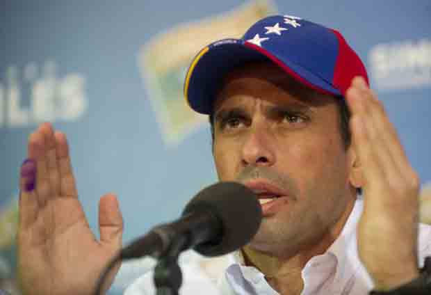 Para Capriles, o procedimento poderia levar a novas eleições