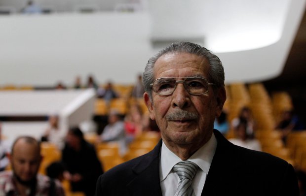 O ex-ditador guatemalteco Efrain Rios Montt no reinício do julgamento de genocídio no Supremo Tribunal de Justiça, na Cidade da Guatemala