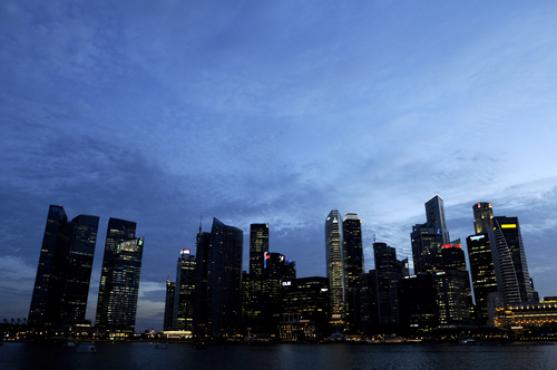 Vista noturna do centro financeiro da cidade de Cingapura: o país é considerado o melhor lugar do mundo para se fazer transações comerciais, segundo o Banco Mundial