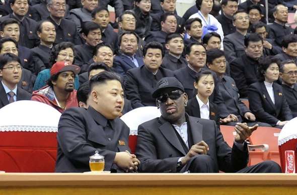 O membro do Hall da Fama do basquete, Dennis Rodman, fez amizade com o líder da Coreia do Norte, Kim Jong-un