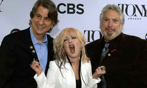 Indicados ao Tony Awards David Rockwell, Cyndi Lauper e Harvey Fierstein pelo musical Kinky Boots