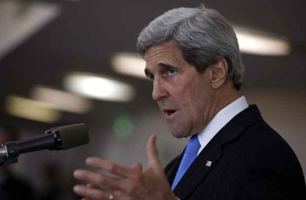 Secretário de Estado dos EUA, John Kerry, fala em coletiva de imprensa em Tel Aviv