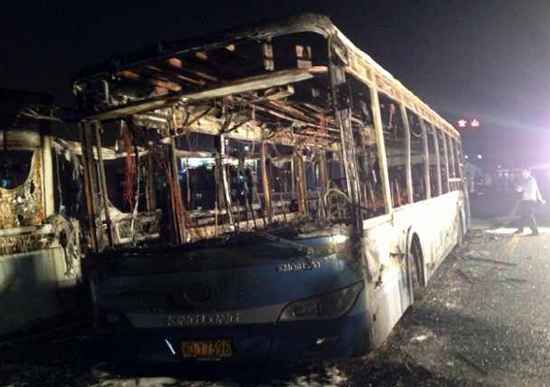 O incêndio no ônibus ocorreu a cerca de 500 metros da principal estação de ônibus de Fujian