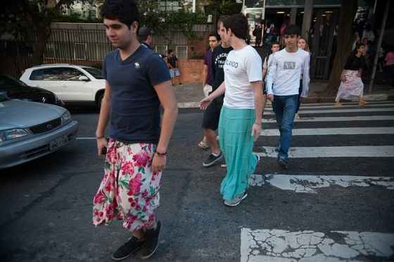 A ação foi em protesto contra preconceito de que teriam sido vítimas dois estudantes, na semana passada