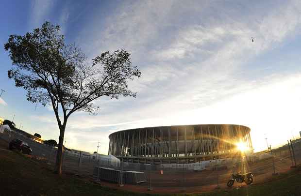 Estádio Nacional Mané Garrincha: o tempo ficará parcialmente nublado, com períodos nublados