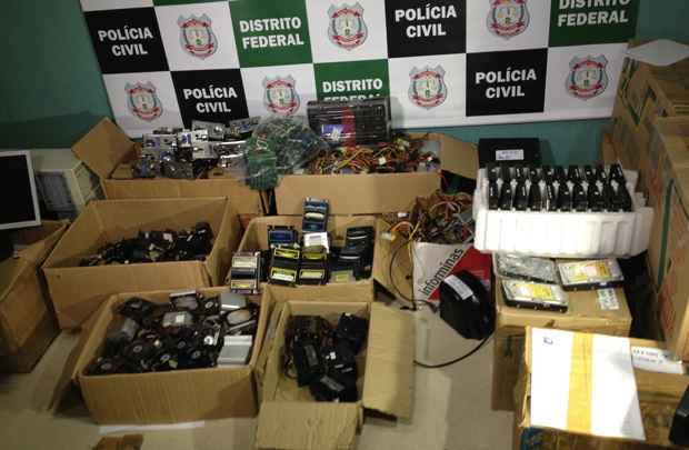 Material apreendido pela polícia em mais uma etapa da Operação Jackpot