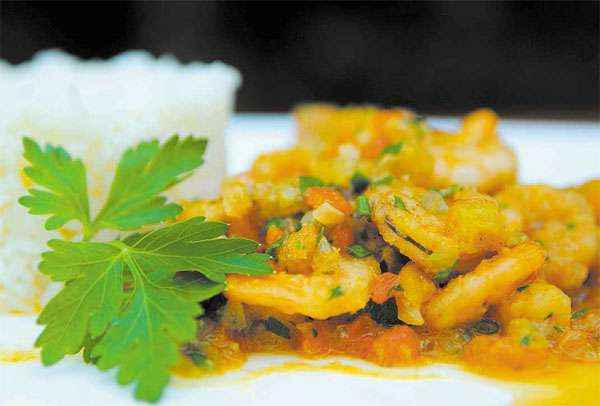 Camarão ao molho de semente de abóbora, do Rappel: na receita, o ingrediente, que é desidratado para se tornar uma farinha, tem sabor parecido com o de baunilha