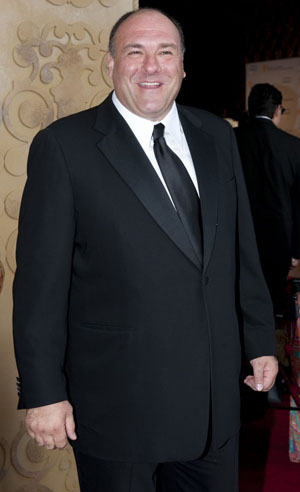 Ator James Gandolfini em evento em Los Angeles