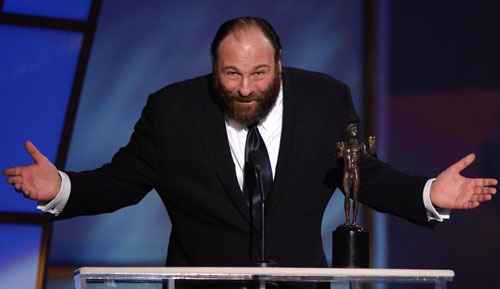 James Gandolfini durante premiação de melhor ator em série de drama