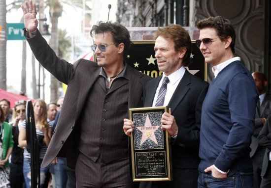 Depp, Jerry Bruckheimer e Tom Cruise