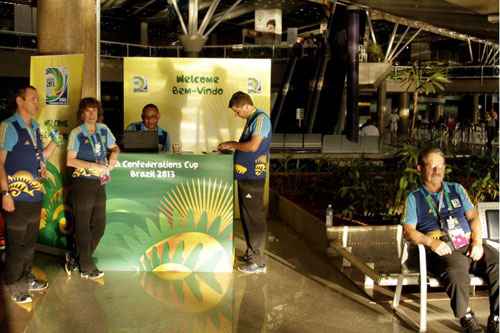 Ponto de informações no Aeroporto Internacional de Brasília