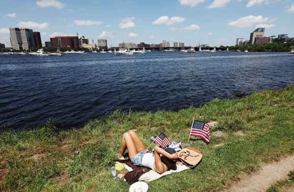 Vista da cidade de Boston