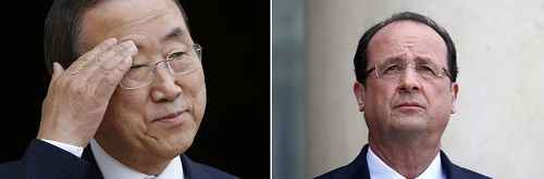 Ban Ki-moon e François Hollande