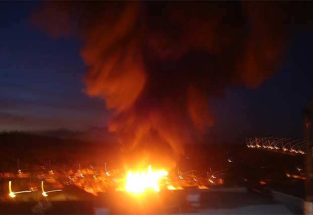 Bombeiros ficaram quase seis horas no combate ao incêndio no Sul de Minas